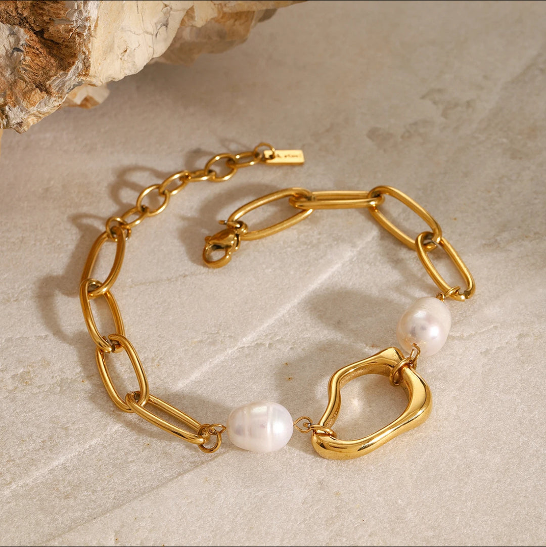 Pearl And Gold Bracelet - Humble Legends Jewelry