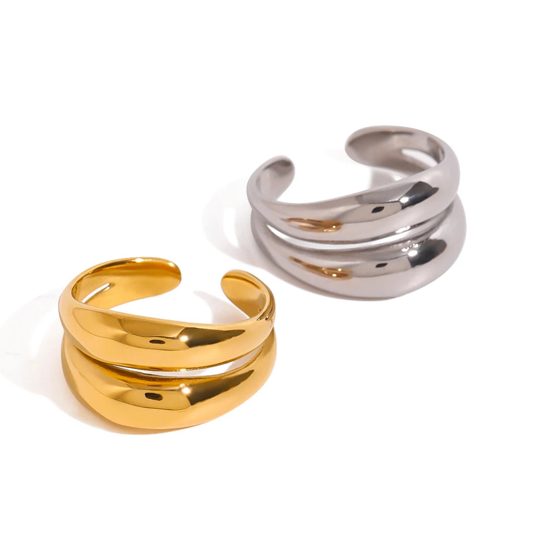 Double Layer Open Rings - Humble Legends Jewelry