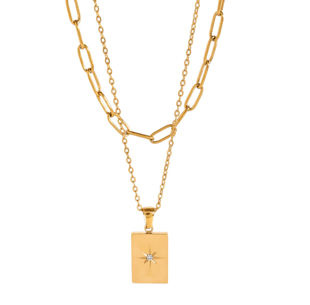 18K Gold Layer Necklace With Star Pendant - Humble Legends