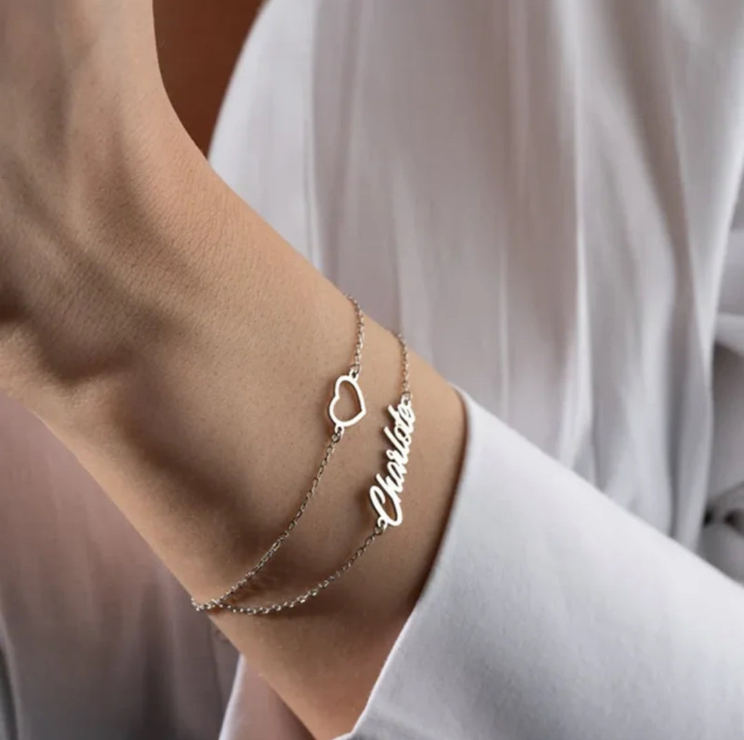 shop personalized heart bracelets - Humble Legends