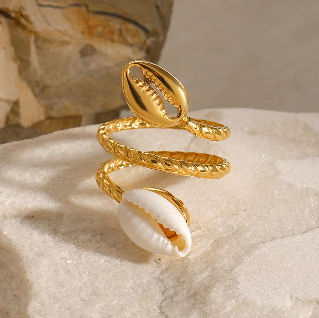 Ocean Shell Open Ring - Humble Legends Jewelry