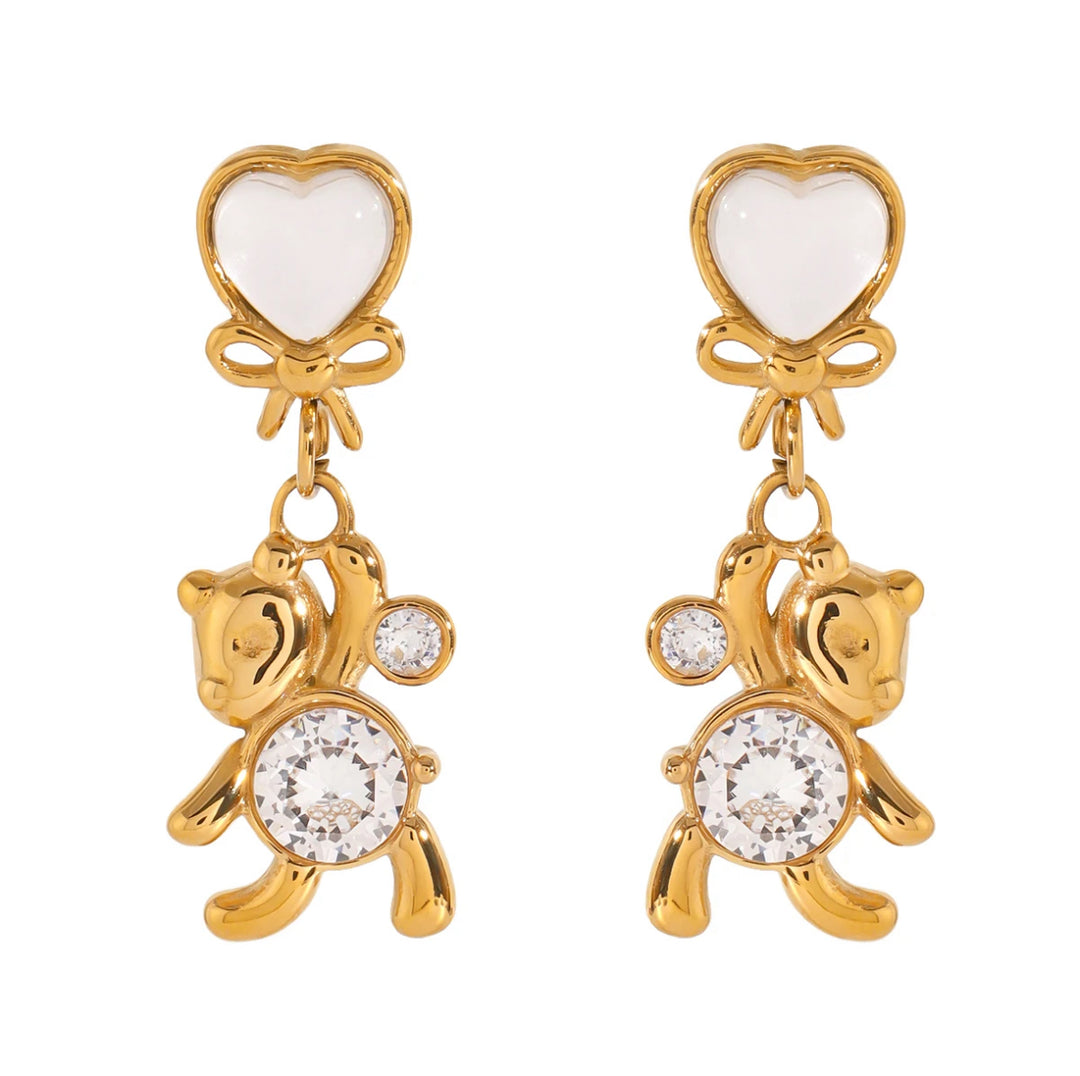 18K Gold Teddy Bear Earrings - Humble Legends Jewelry