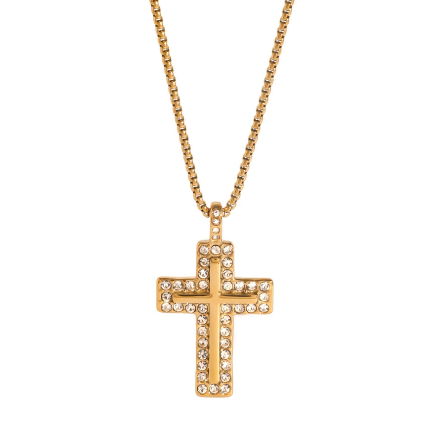 14K Gold Cross Necklace - Humble Legends Jewelry 