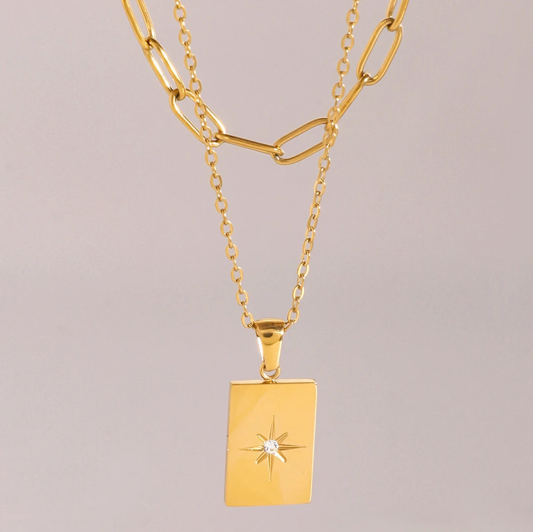 18K Gold Layer Necklace With Star Pendant - Humble Legends