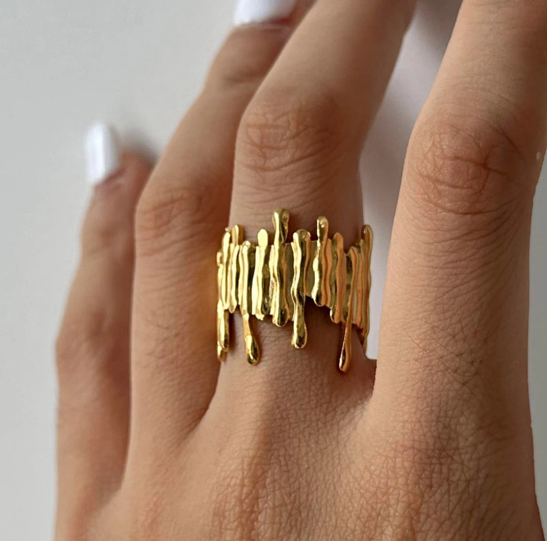 18K Gold Trendy Minimalist Ring - Humble Legends Jewelry