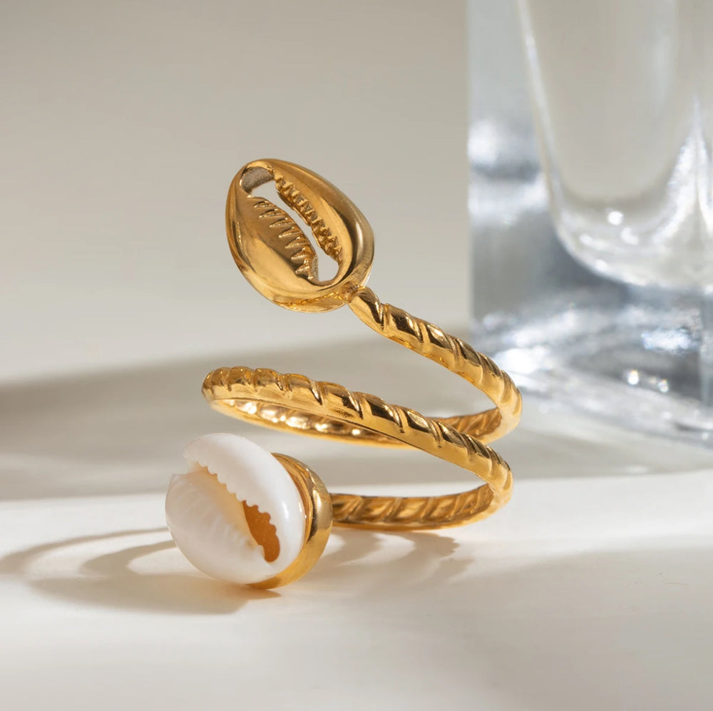 Ocean Shell Open Ring - Humble Legends Jewelry