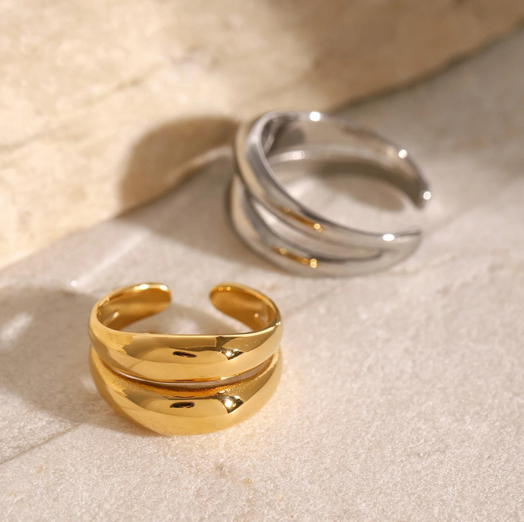 Double Layer Open Rings - Humble Legends Jewelry