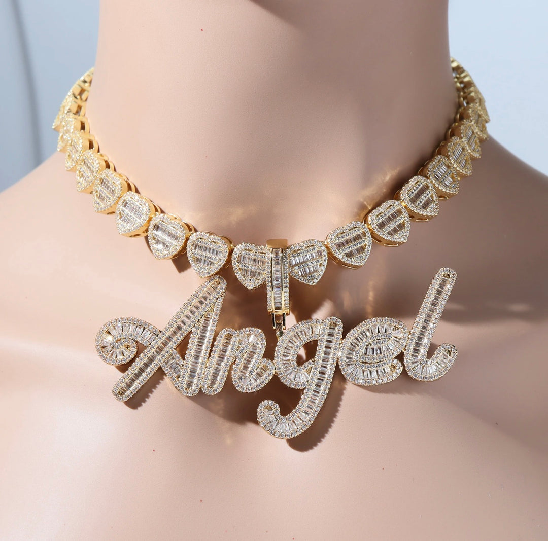 Personalized Iced Out Heart Chain - Humble Legends