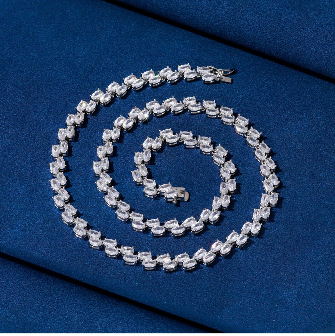 Zircon Cluster Tennis Chain & Bracelet - Humble Legends