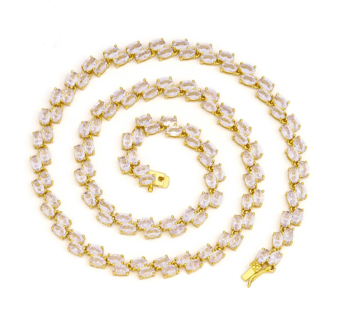 Zircon Cluster Tennis Chain & Bracelet - Humble Legends