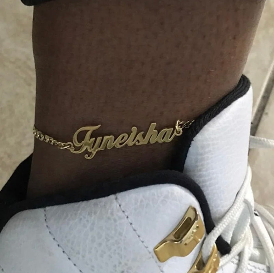 Custom Anklet With Name - Humble Legends