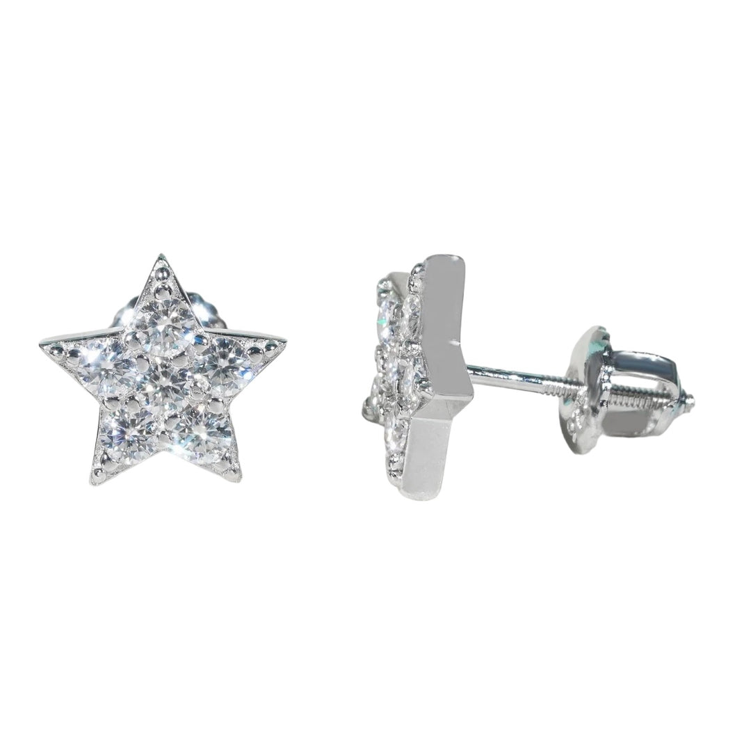 Moissanite 5-Point Star Earrings - Humble Legends