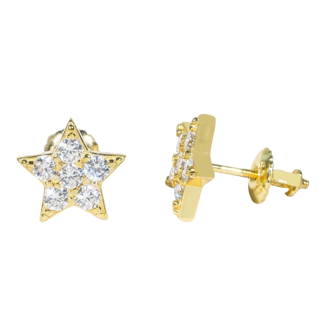 Moissanite 5-Point Star Earrings - Humble Legends