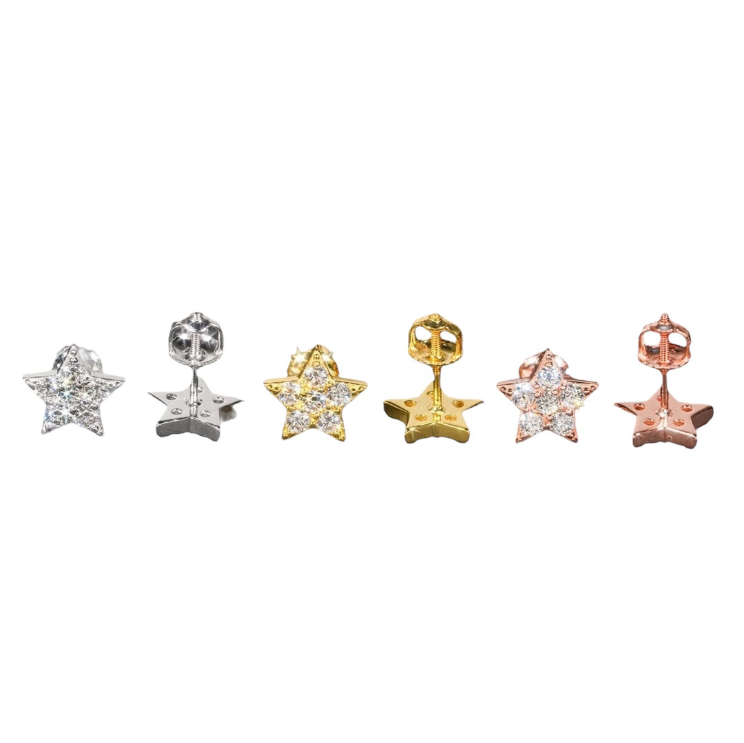 Moissanite 5-Point Star Earrings - Humble Legends