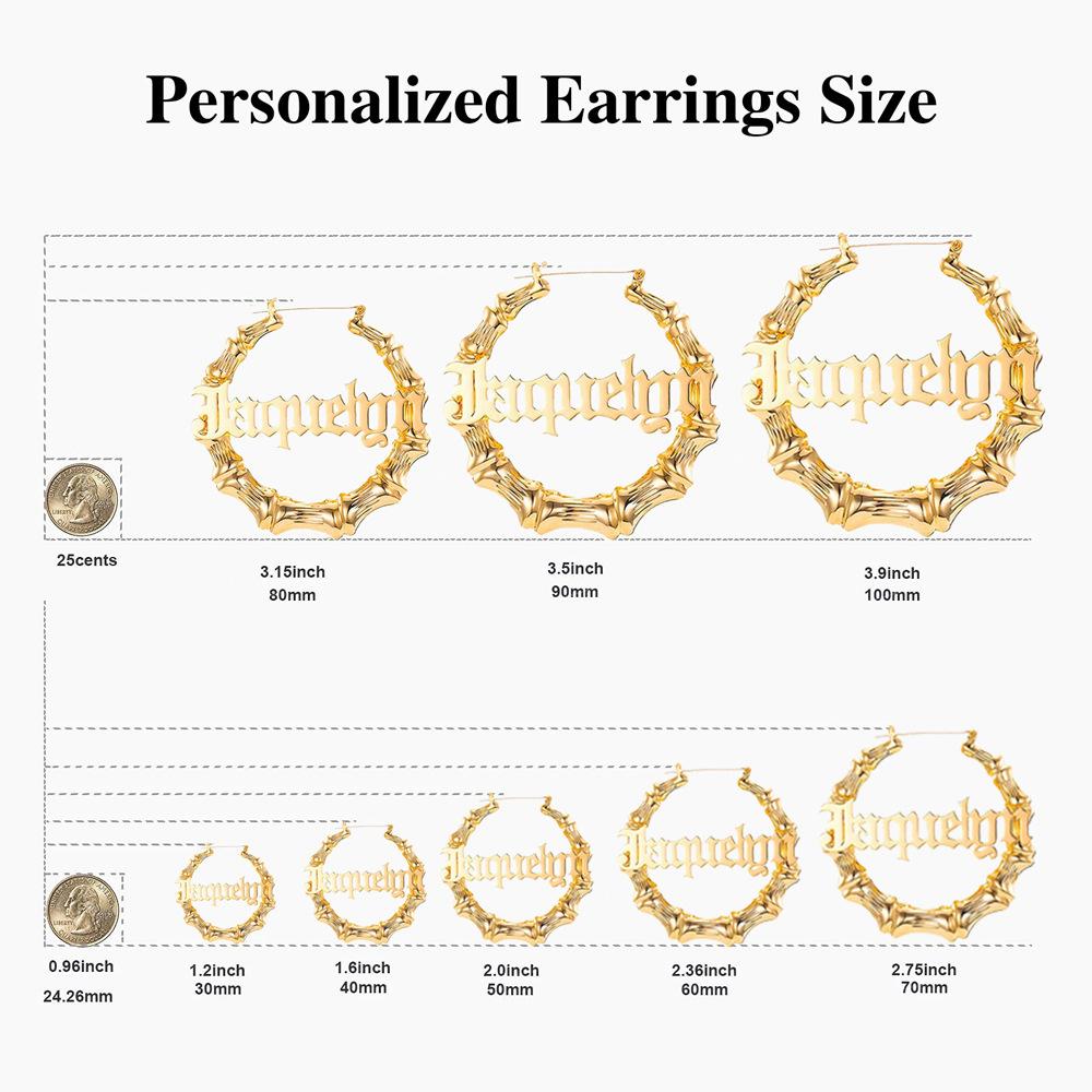 Bamboo Name Earrings - Humble Legends