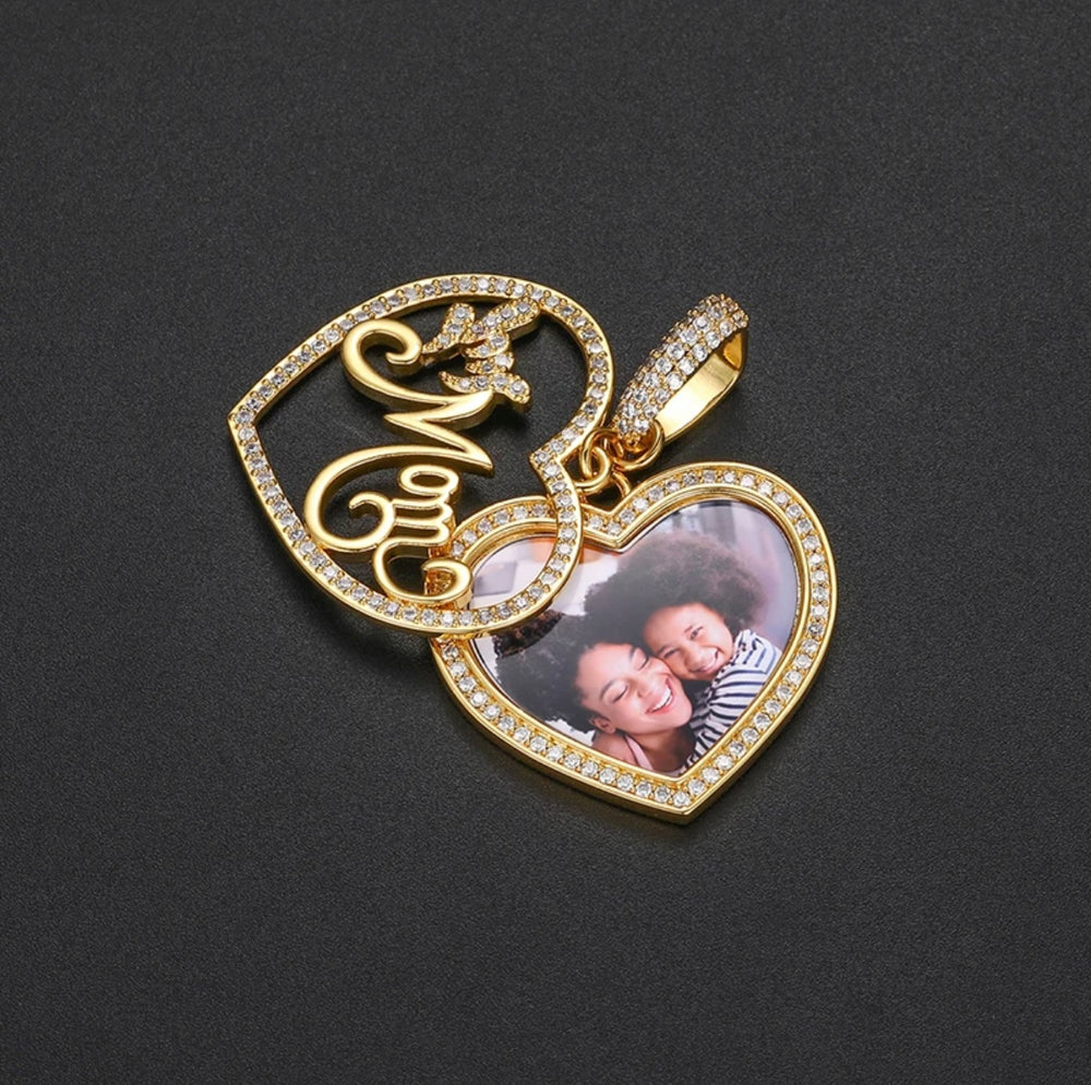 Mom Heart Photo Necklace - Humble Legends