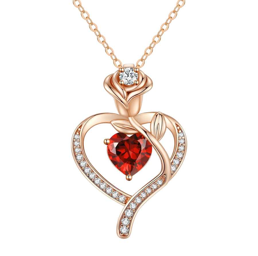 Rose Gold Heart Necklace - Humble Legends