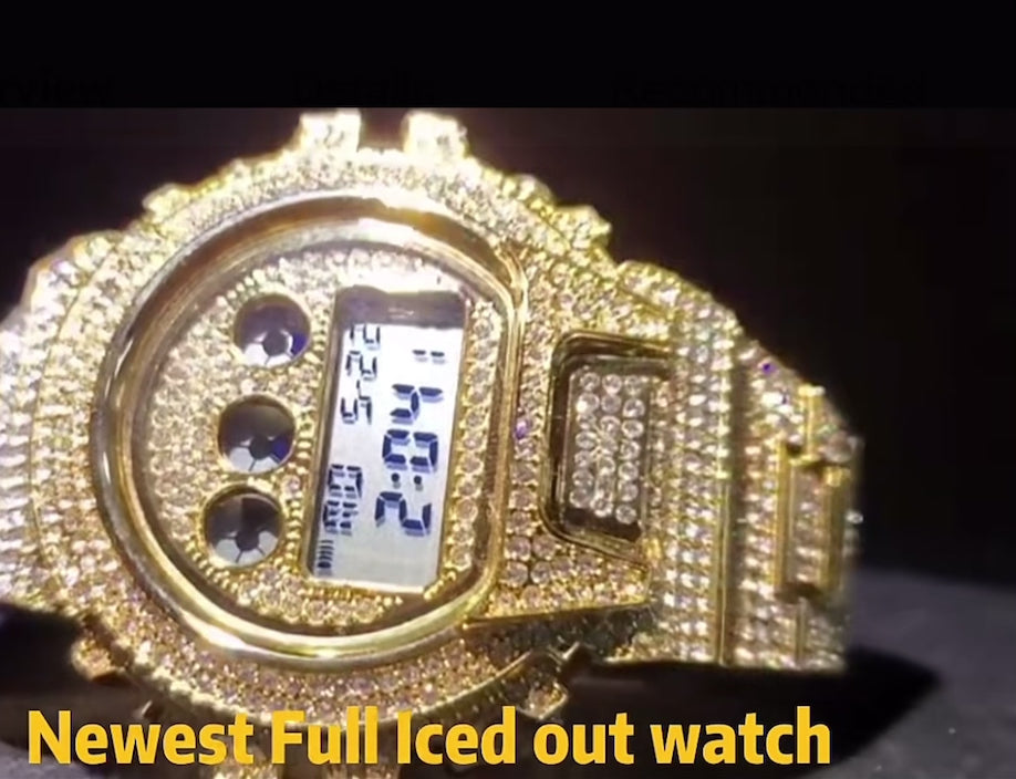 Iced out digital online watch