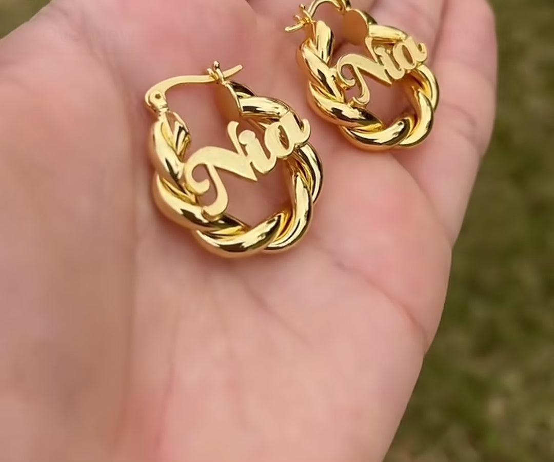 Twisted Hoop Earrings - Humble Legends