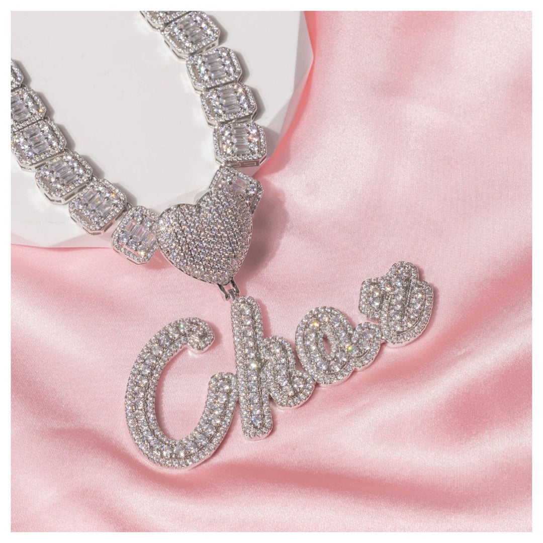 Icy Baguette Name Necklace - Humble Legends