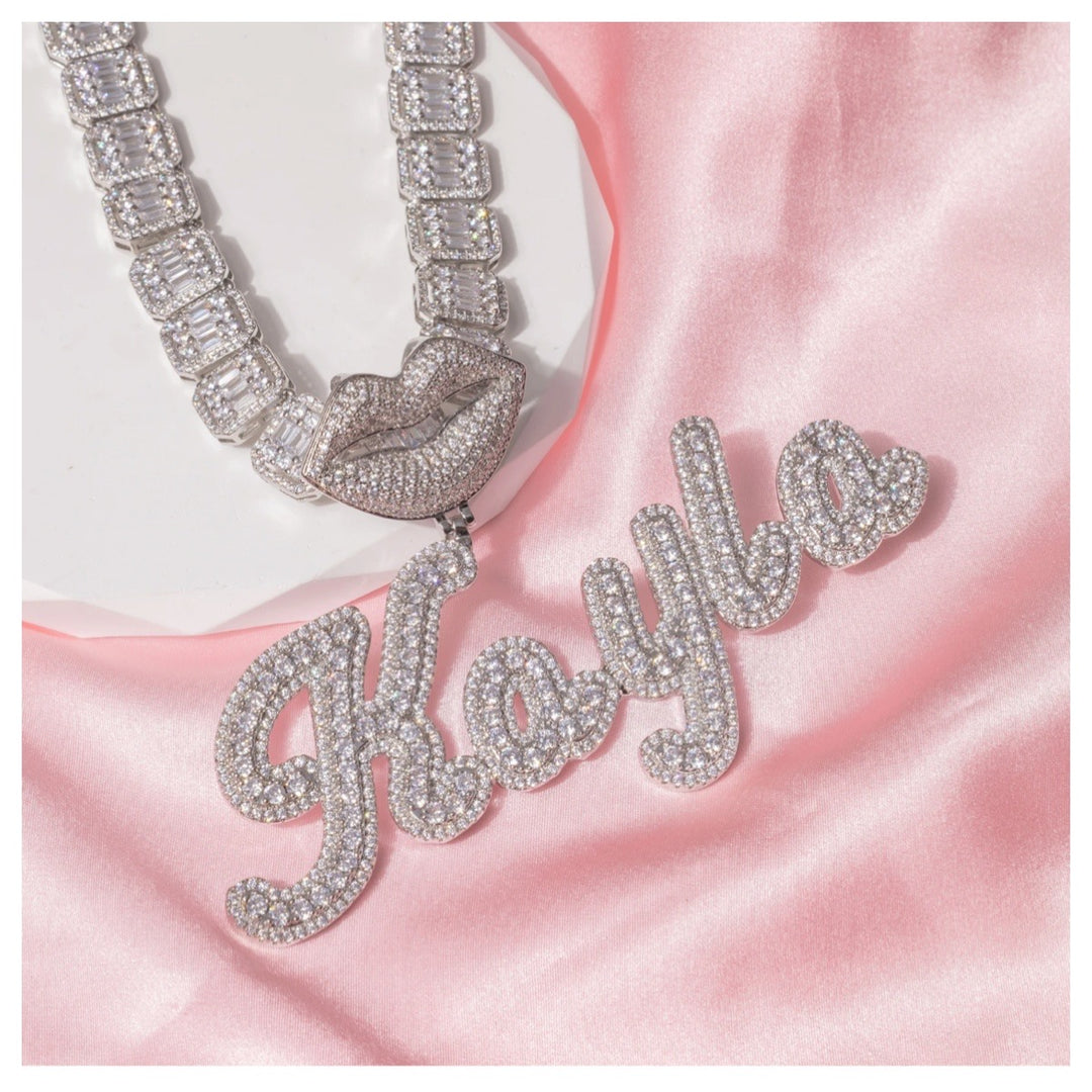 Icy Lips Name Necklace - Humble Legends