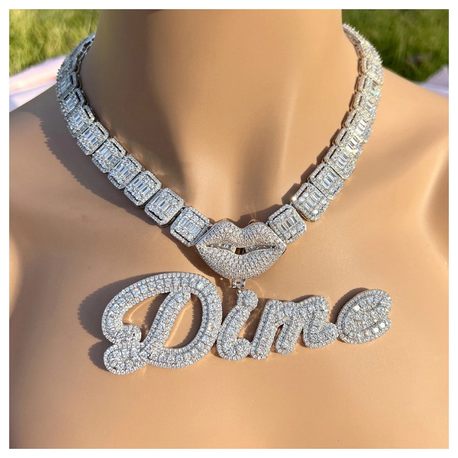 Icy Lips Name Necklace - Humble Legends