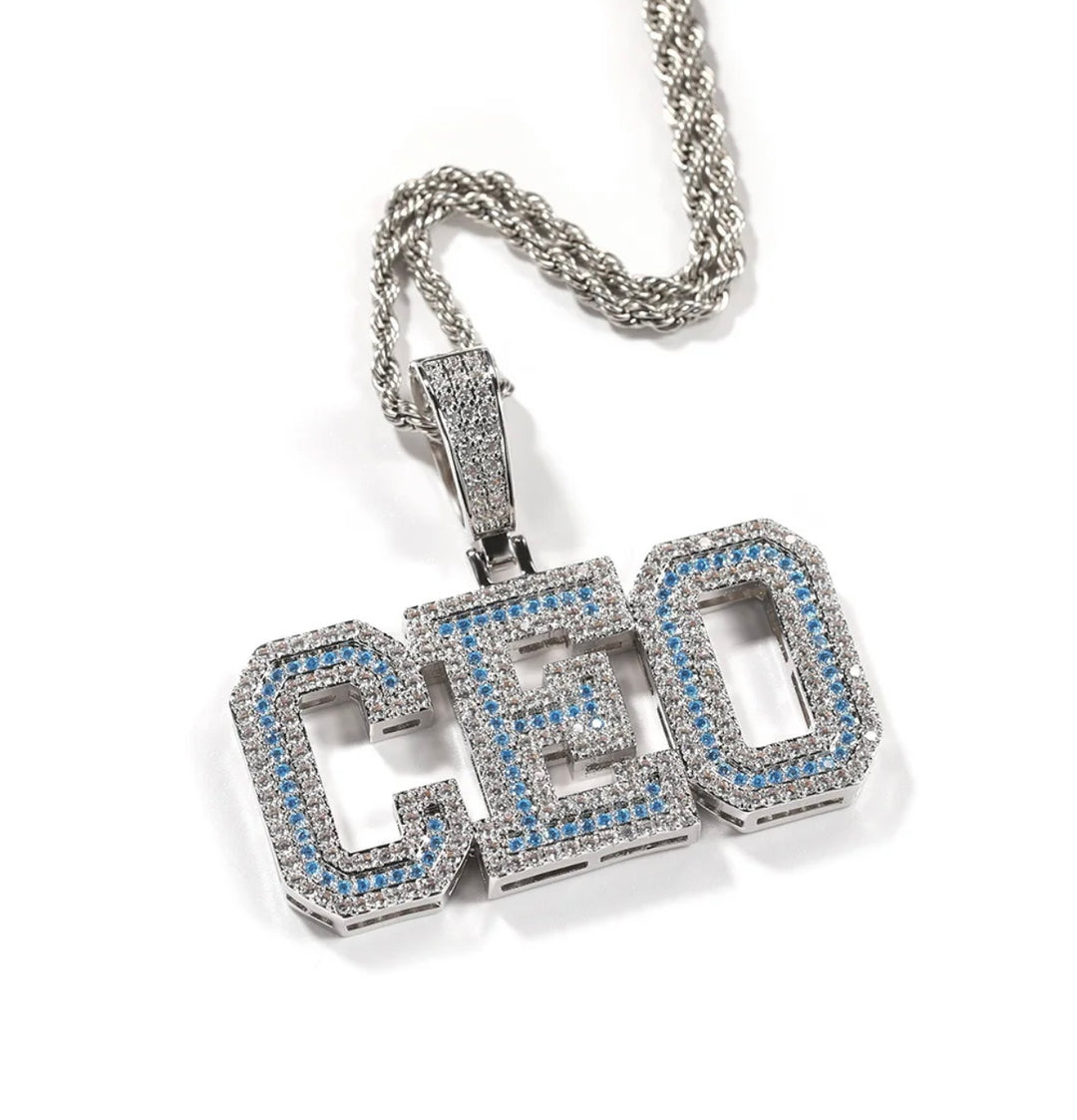 Two Tone Zircon Initial Chain - Humble Legends