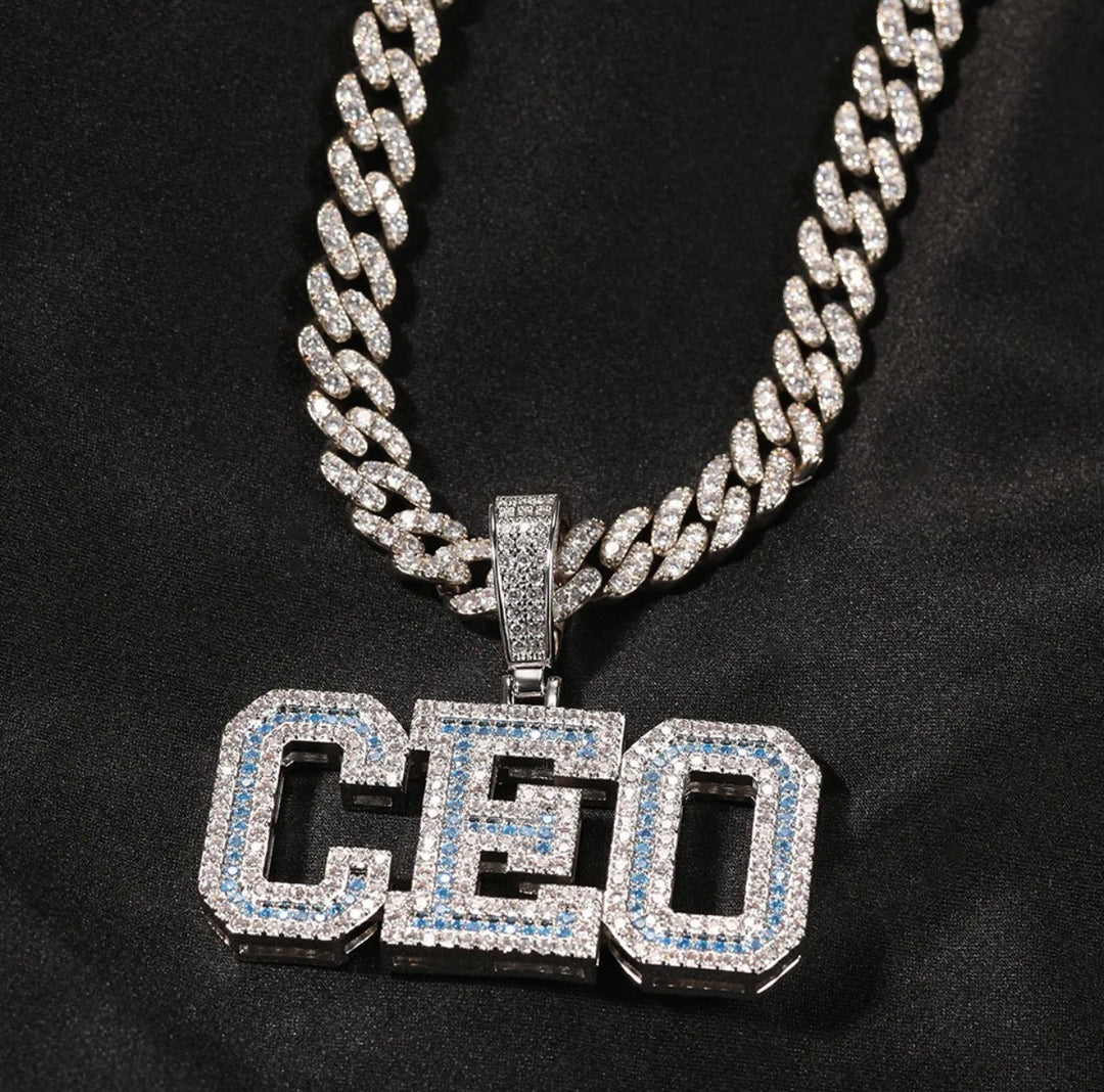 Two Tone Zircon Initial Chain - Humble Legends