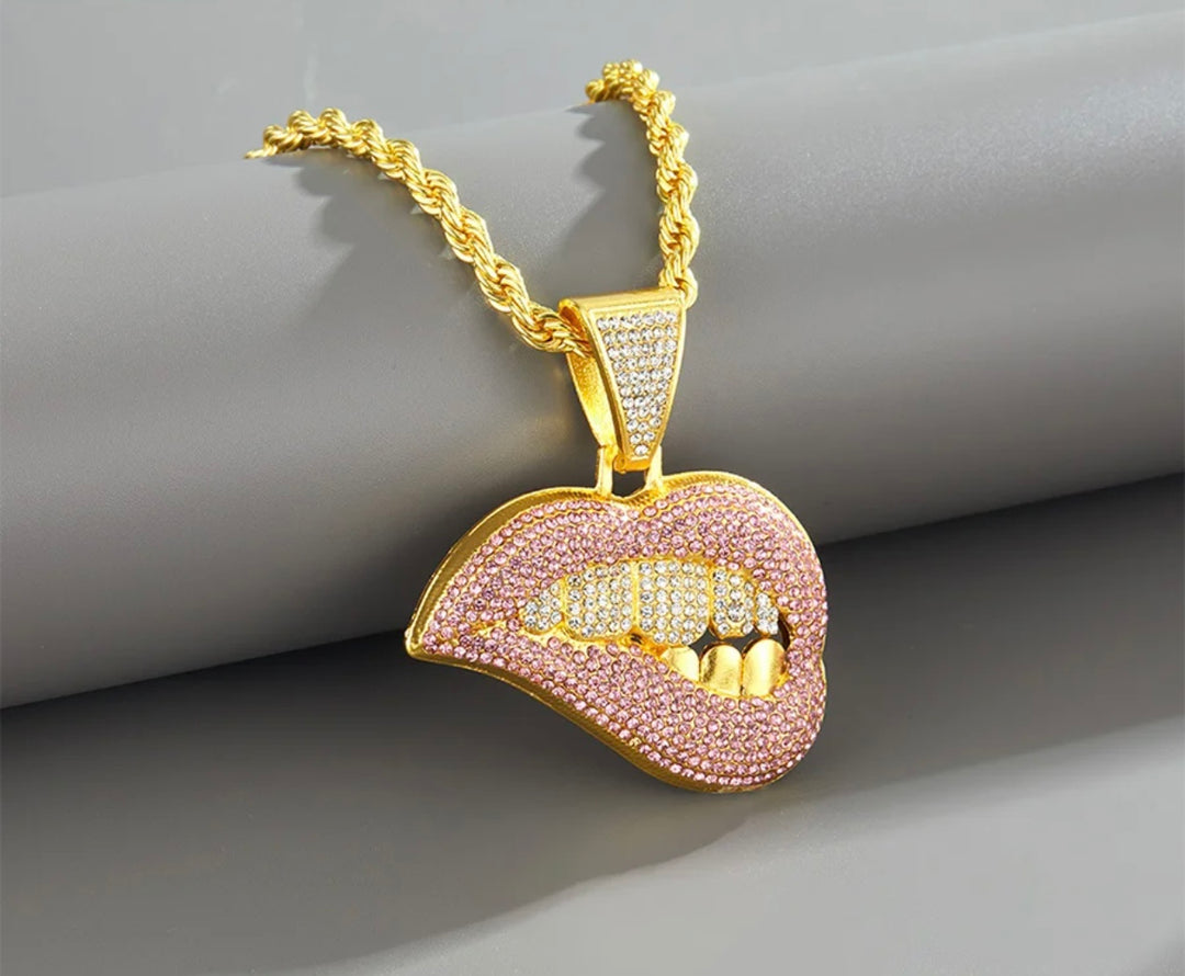 Iced Out Lips Chain - Humble Legends