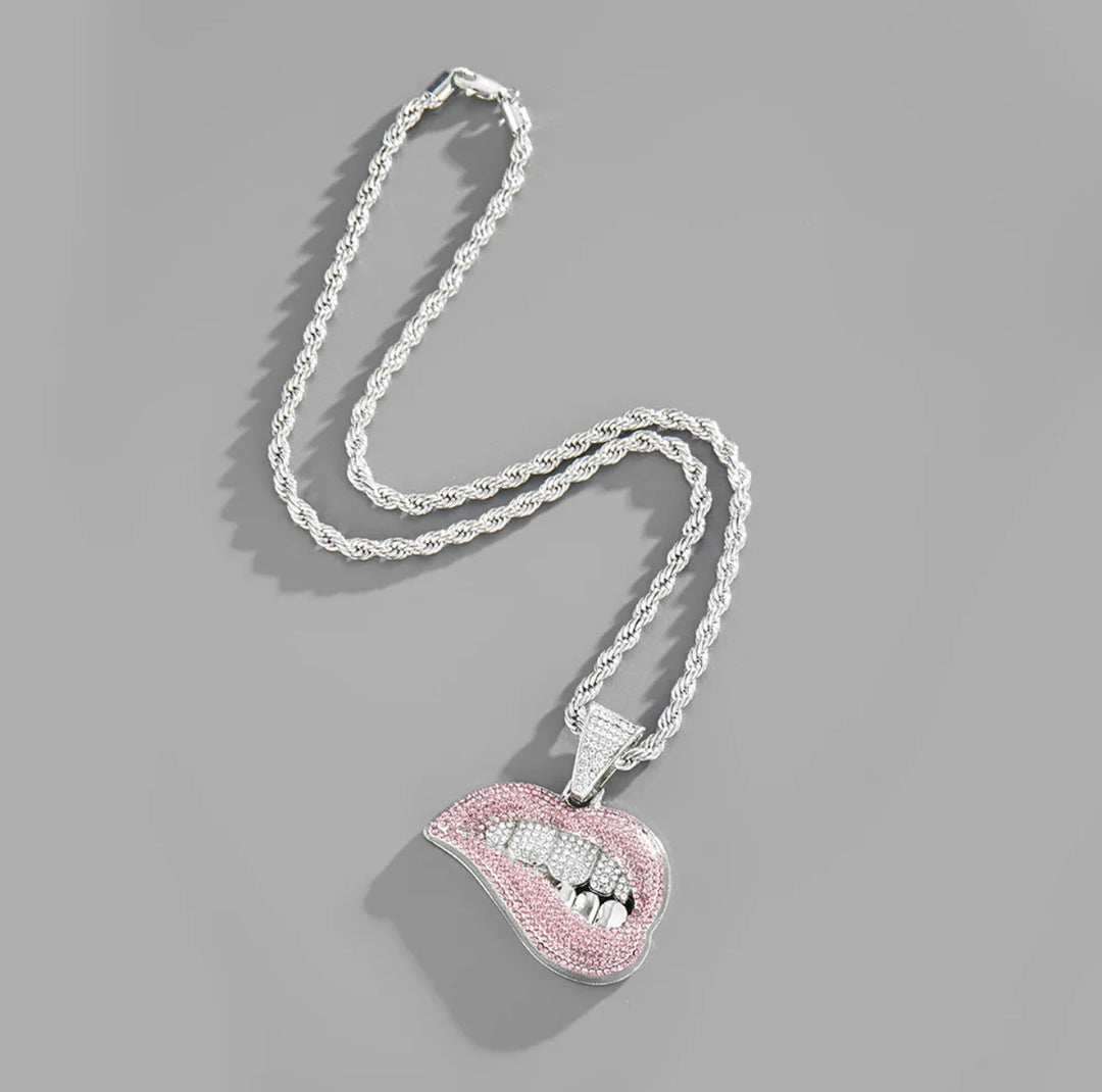 Iced Out Lips Chain - Humble Legends