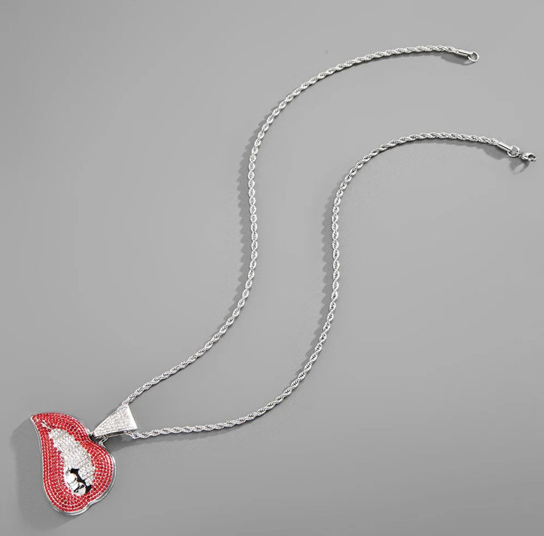 Iced Out Lips Chain - Humble Legends