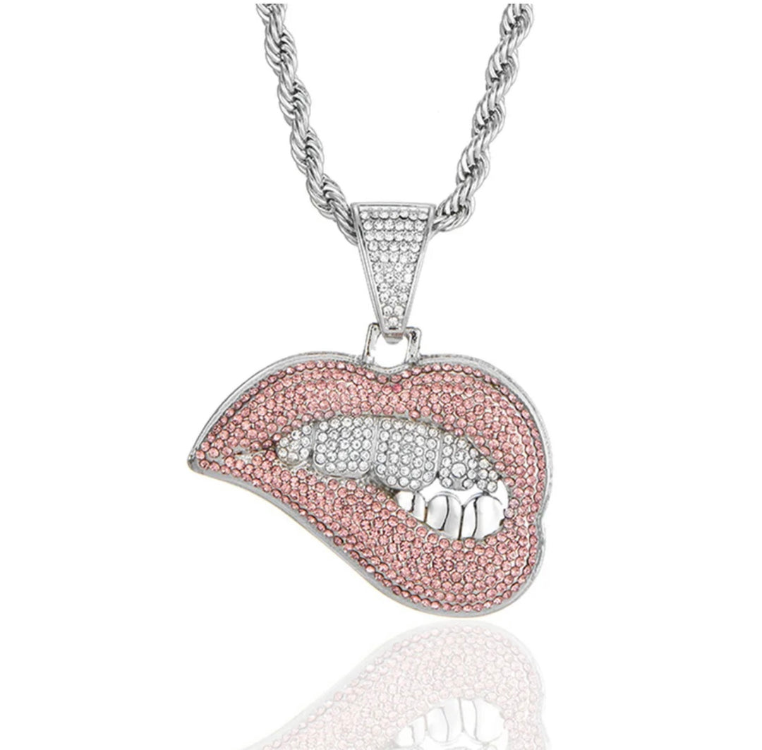 Iced Out Lips Chain - Humble Legends