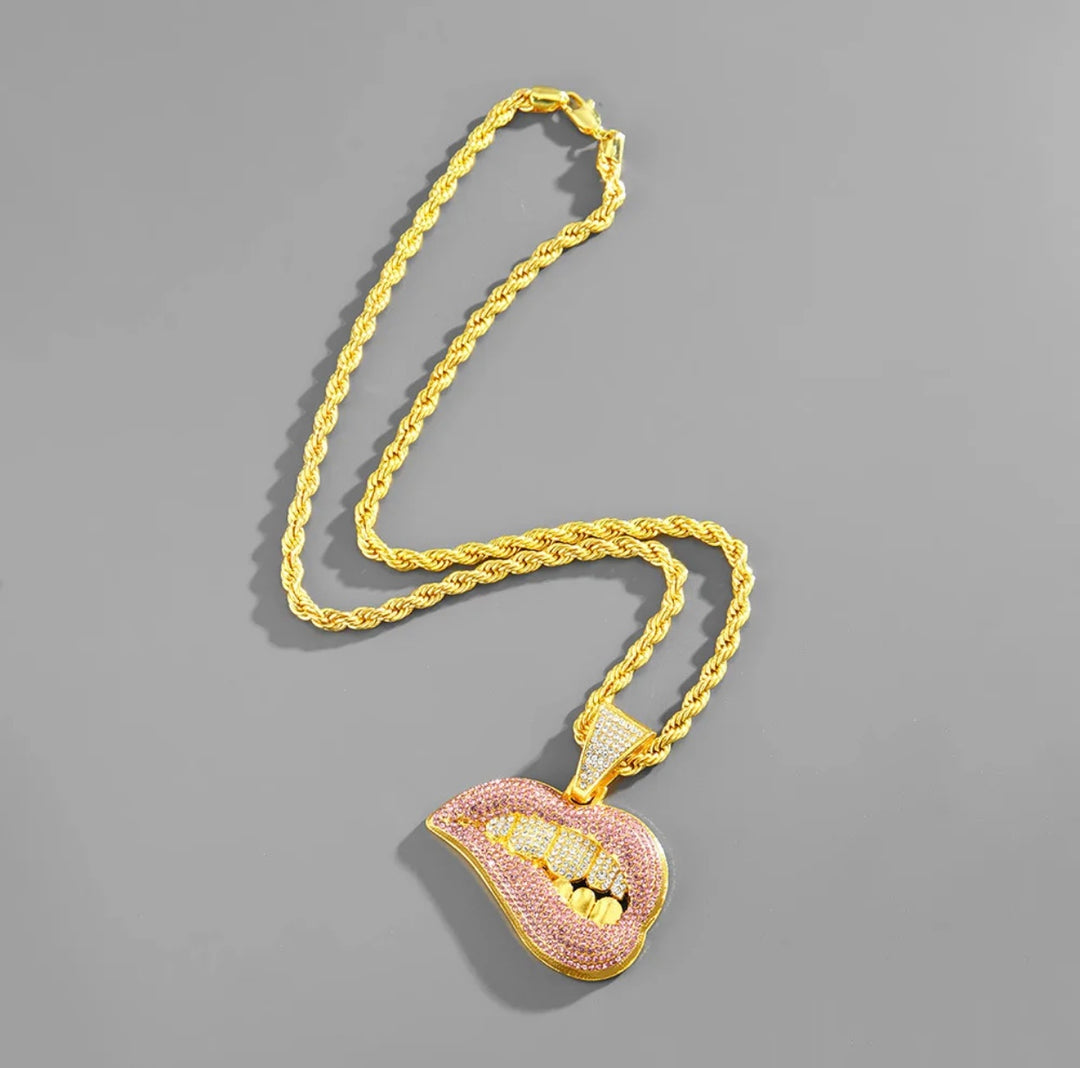 Iced Out Lips Chain - Humble Legends