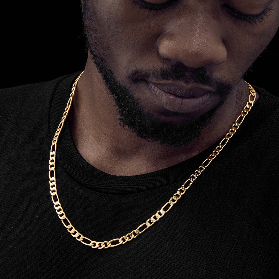 14K Gold Figaro Chain Necklaces