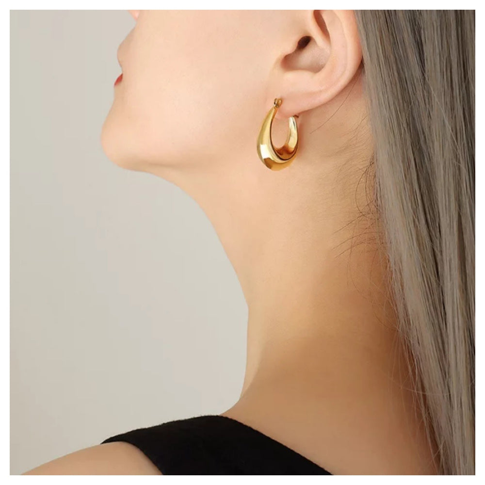 18K Gold Hoop Earrings - Humble Legends