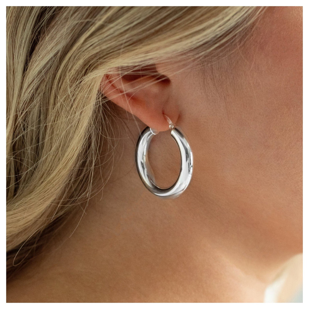 Silver Hoop Earrings - Humble Legends