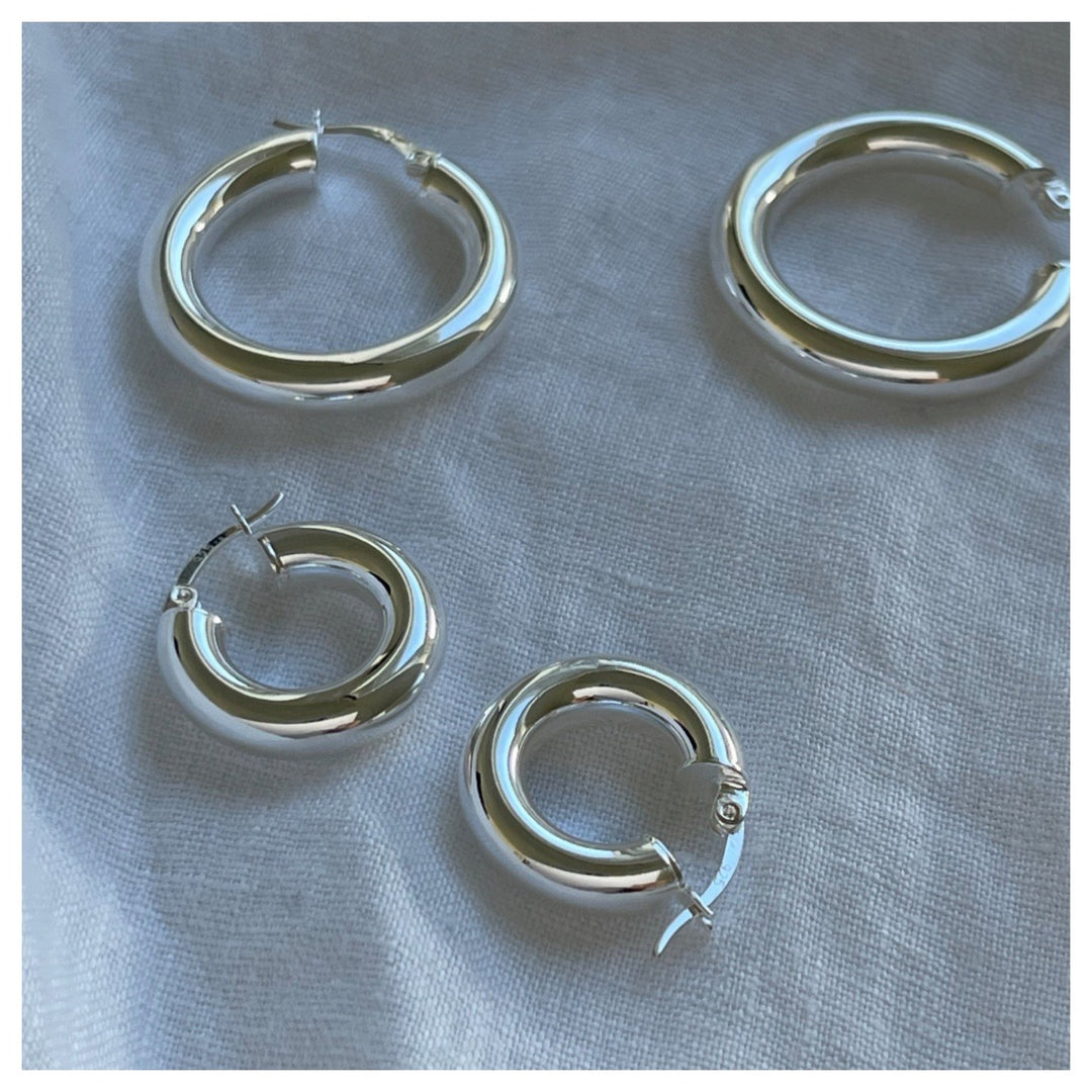 Silver Hoop Earrings - Humble Legends