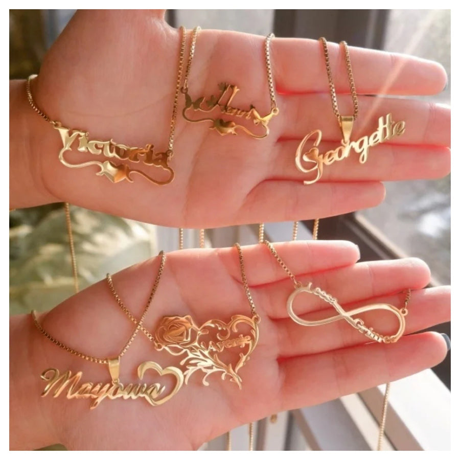 Gold Plated Name Necklace - Humble Legends