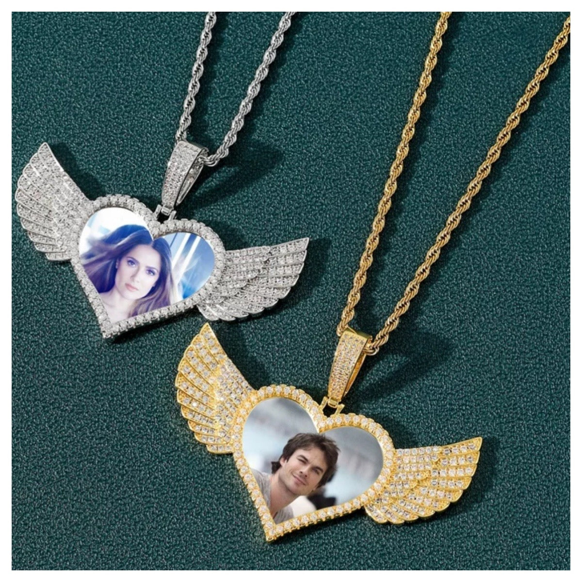 Women's Diamond Angel Wing Necklace Pendant | The Gold Goddess – The Gold  Gods