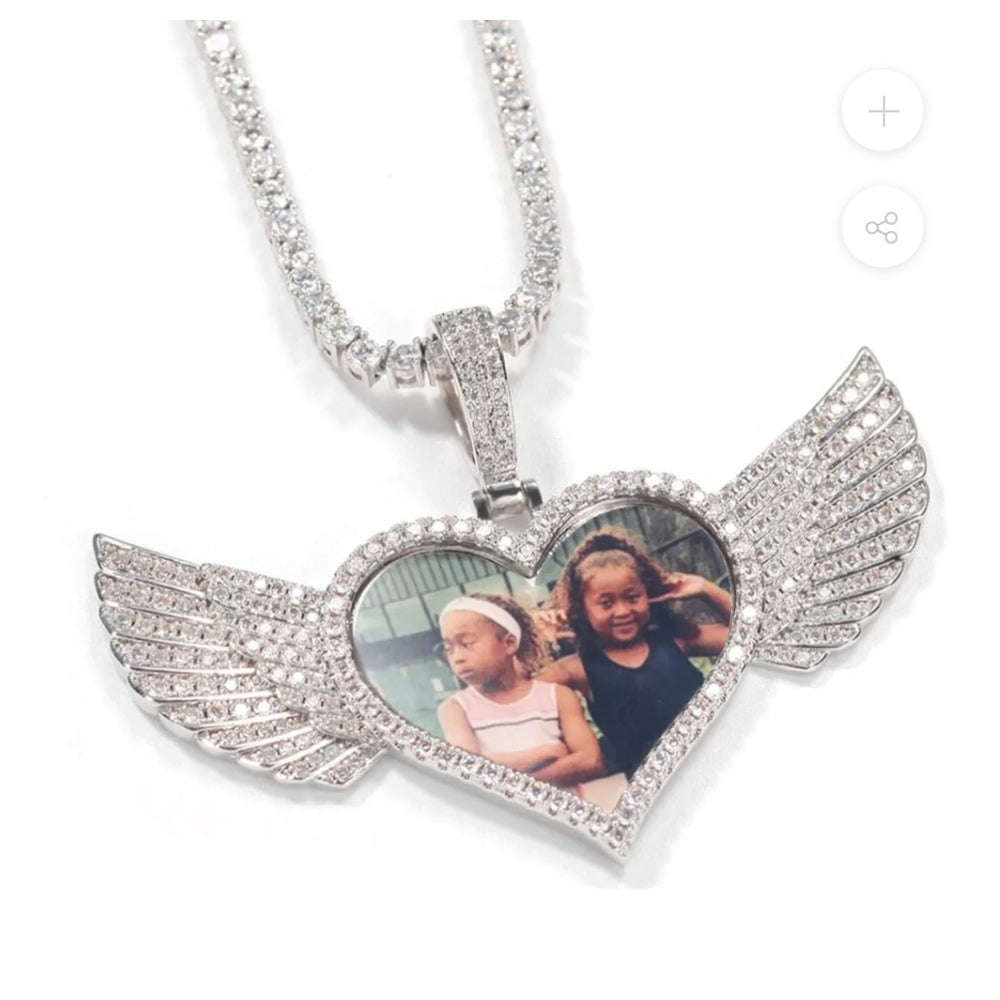Angel Wings Photo Necklace - Humble Legends