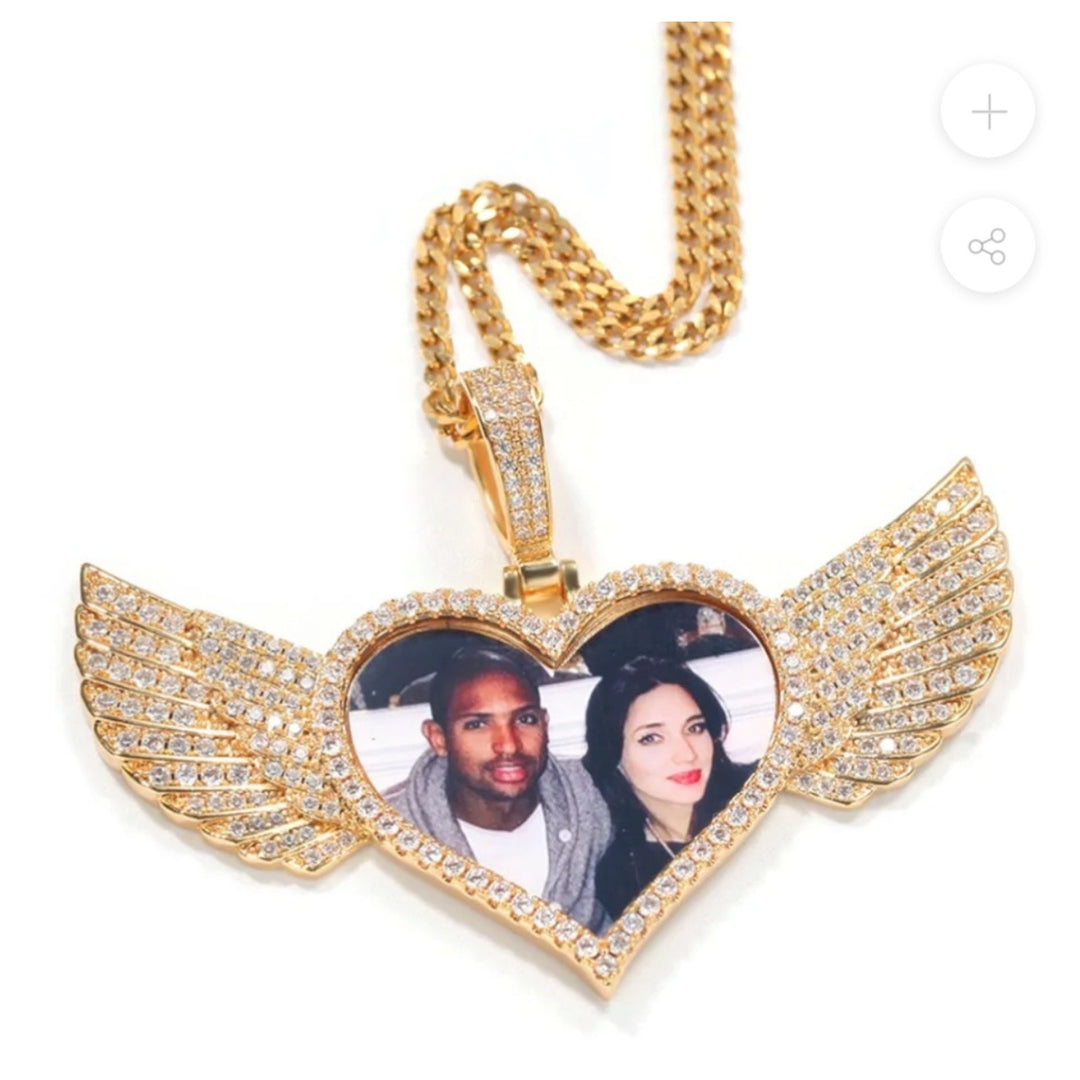 Angel Wings Photo Necklace - Humble Legends