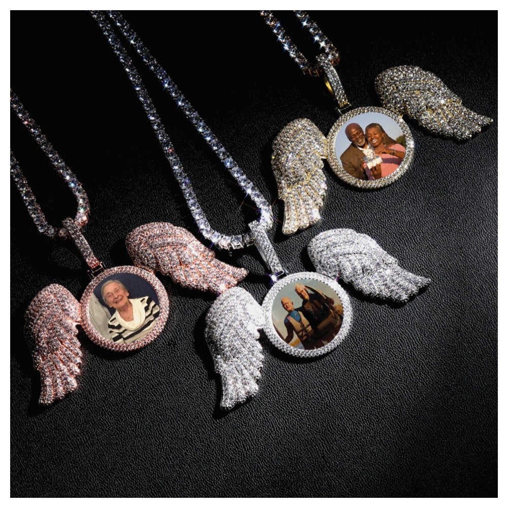 Angel Wings With Zircon Stones - Humble Legends
