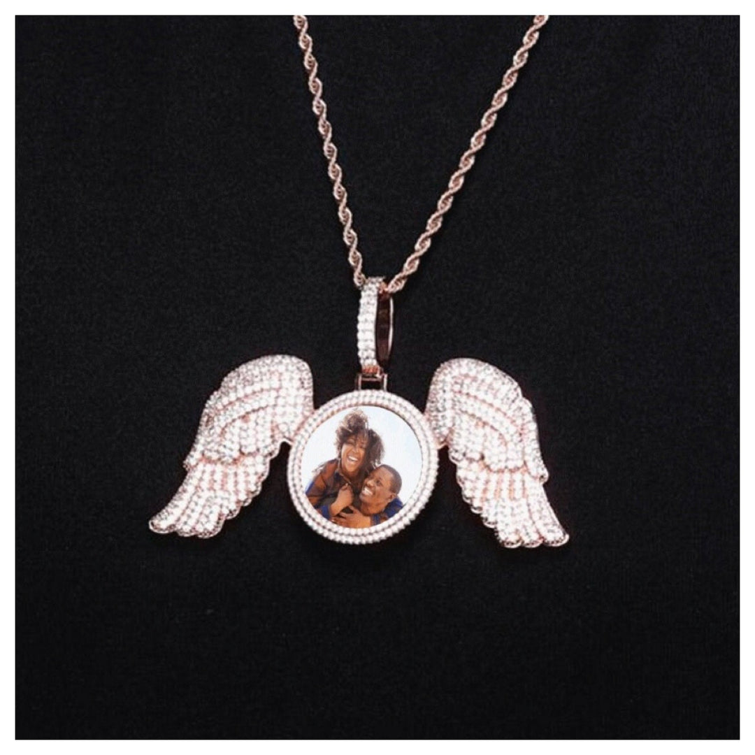 Angel Wings With Zircon Stones - Humble Legends