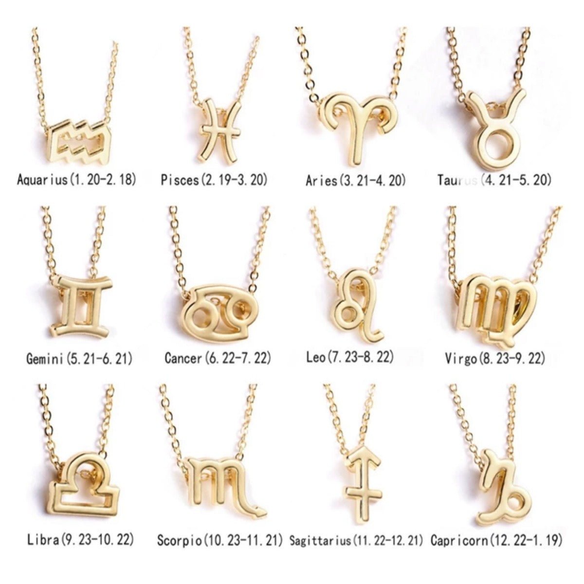 Zodiac Sign Necklace Humble Legends