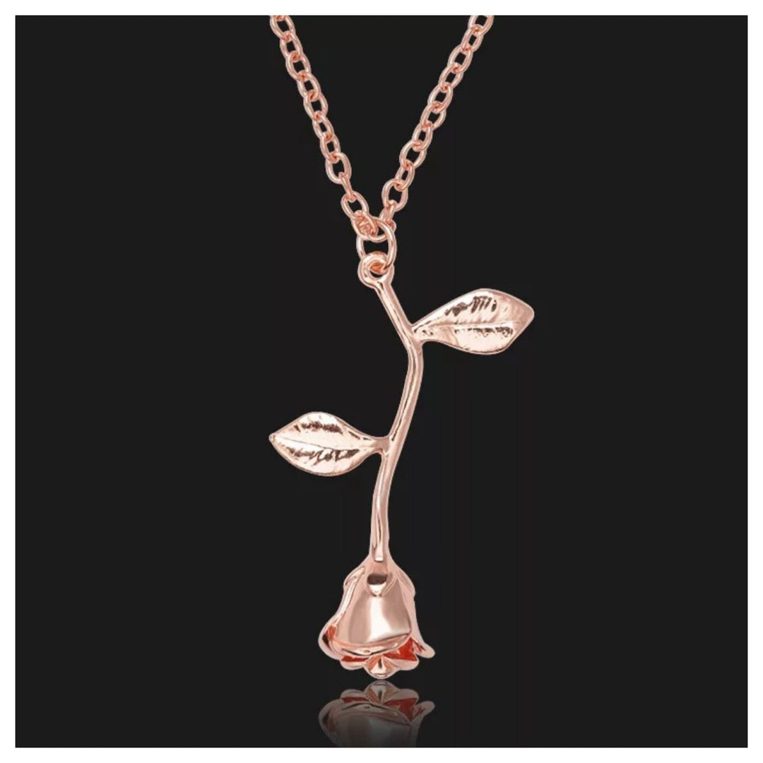 Rose Flower Pendant Necklace - Humble Legends