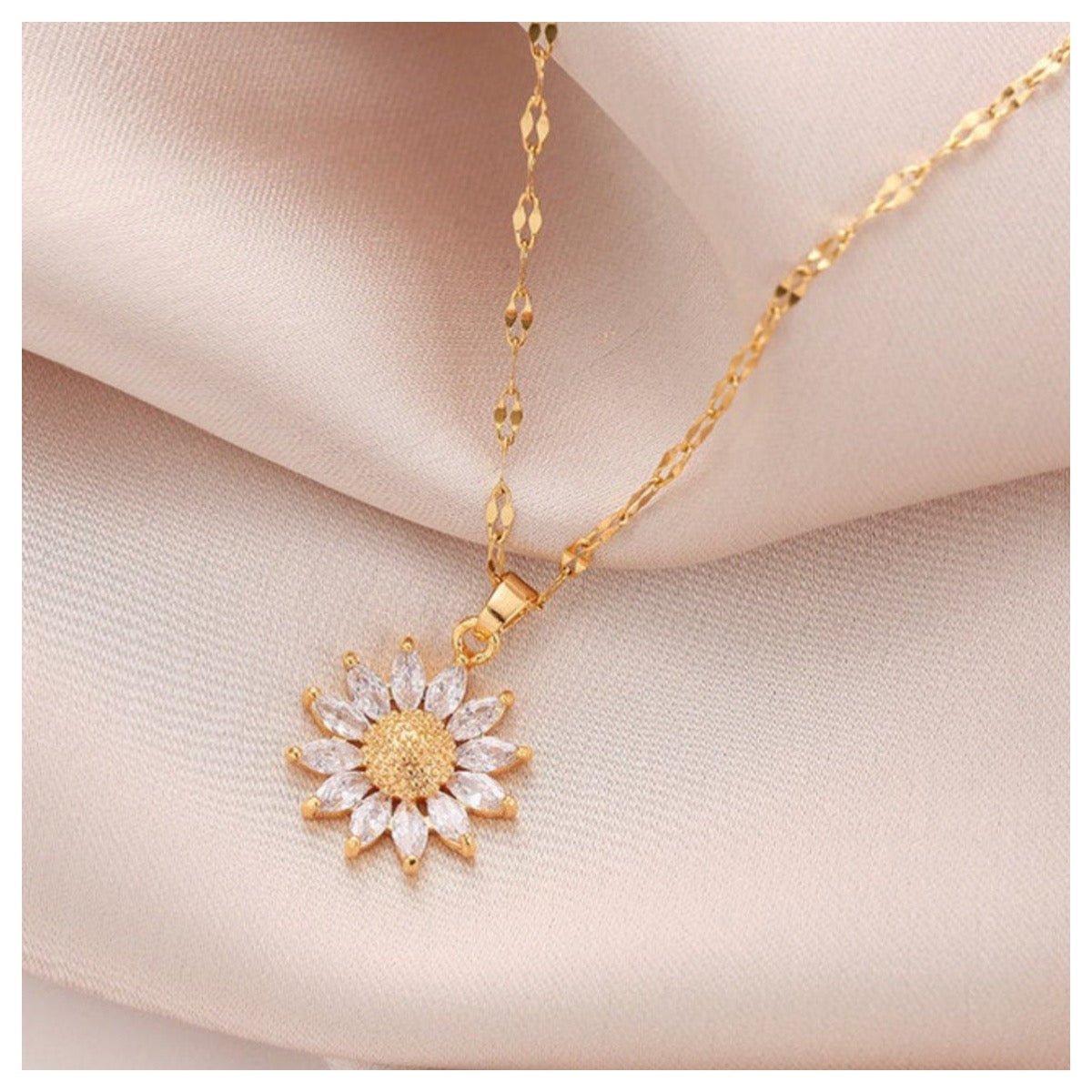 Pretty Ponytails Gift Set of Sunflower Pendant with Chain Gold Silver  Necklace Fashion Jewelry Gold-plated, Silver Plated Brass Necklace Price in  India - Buy Pretty Ponytails Gift Set of Sunflower Pendant with